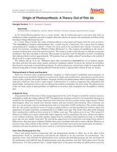 Origin of photosynthesis.indd