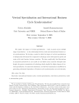 Vertical Specialization and International Business Cycle