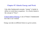 Chapter 07: Kinetic Energy and Work