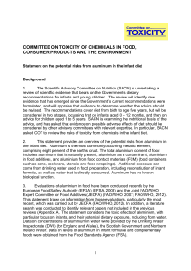 COT statement on aluminium - Committee on Toxicity