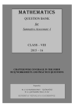 Maths Class VIII Question Bank for SA-I 2015-16