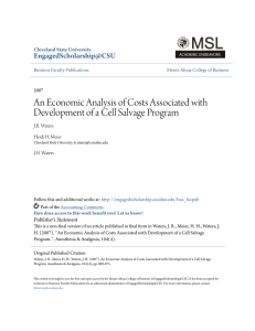 An Economic Analysis of Costs Associated with Development of a