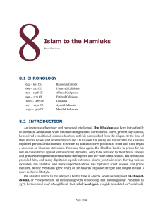 8Islam to the Mamluks
