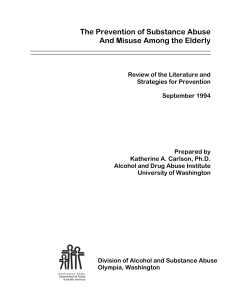 The Prevention of Substance Abuse And Misuse Among the Elderly