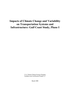 Impacts of Climate Change and Variability on Transportation