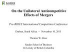 On the Unilateral Anticompetitive Effects of Mergers