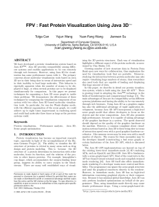 FPV : Fast Protein Visualization Using Java 3DTM