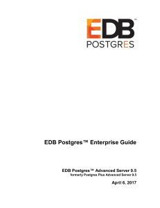 EDB Postgres Enterprise Guide