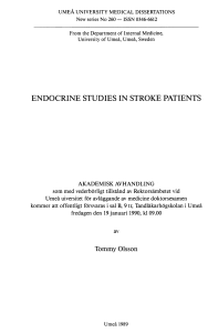endocrine studies in stroke patients