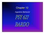 Ingestive Behavior (Chap 12)