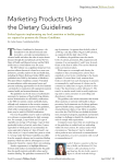 Marketing Products Using the Dietary Guidelines