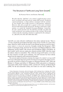 The Structure of Tariffs and Long-Term Growth