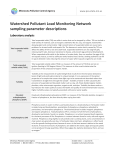 Watershed pollutant load monitoring network sampling parameter