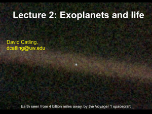Lecture 2: Exoplanets and life