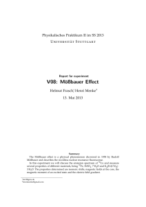 V08: Mößbauer Effect