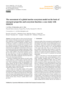 The assessment of a global marine ecosystem model on the basis of