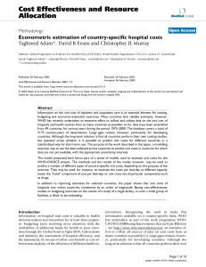 Cost Effectiveness and Resource Allocation