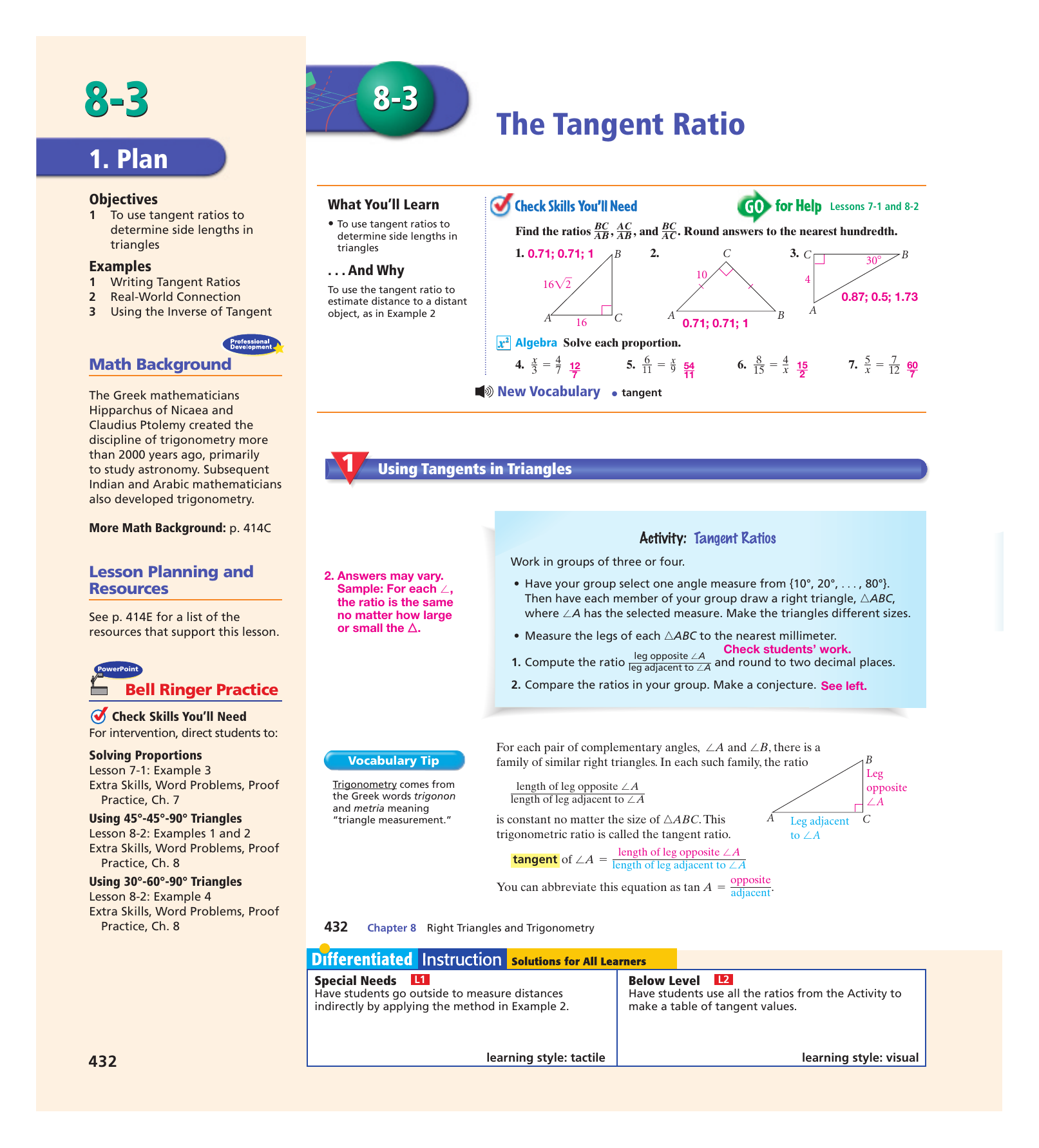 8 3 Practice Special Right Triangles Answers - cloudshareinfo