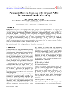 Pathogenic Bacteria Associated with Different Public
