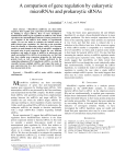 A comparison of gene regulation by eukaryotic microRNAs - Q-bio