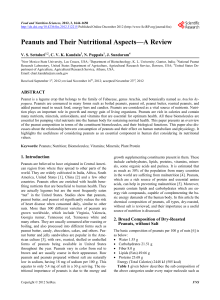 Peanuts and Their Nutritional Aspects—A Review