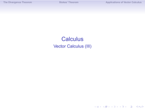 Calculus - Vector Calculus (III)