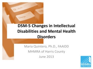 DSM-5 Changes In Intellectual Disabilities And Mental Health