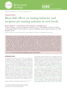 Host-shift effects on mating behavior and