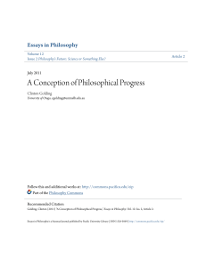A Conception of Philosophical Progress