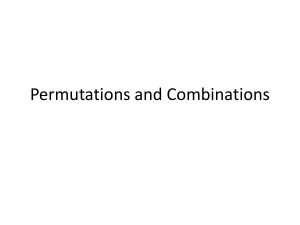 Permutations and Combinations