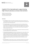 Impella 2.5 for haemodynamic support during high-risk