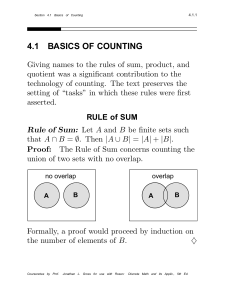 4.1 BASICS OF COUNTING