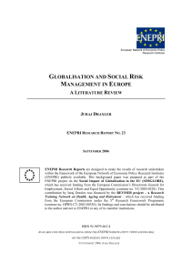 Globalisation and Social Risk Management in Europe