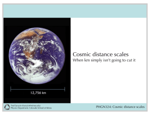 Cosmic distance scales - Inside Mines