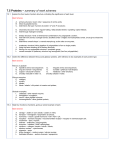 7.5 Proteins – summary of mark schemes