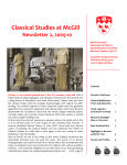 Classical Studies at McGill