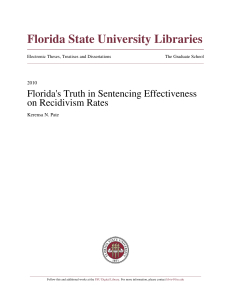 Florida`s Truth in Sentencing Effectiveness on Recidivism