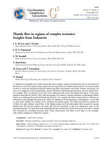 Mantle flow in regions of complex tectonics: Insights from Indonesia