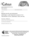 National security and institutional pathologies: a