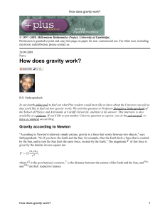 How does gravity work? - Plus Maths
