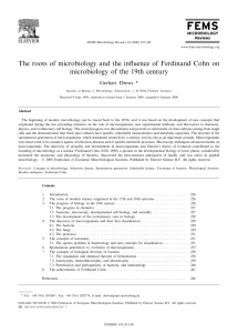 The roots of microbiology and the influence of Ferdinand Cohn on