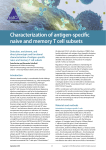 Characterization of antigen-specific naive and