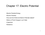 Chapter 17: Electric Potential