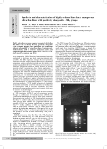 Synthesis and characterization of highly ordered functional