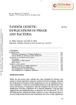 Tandem Genetic Duplications in Phage and Bacteria