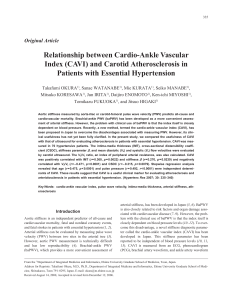 Relationship between Cardio-Ankle Vascular Index (CAVI)