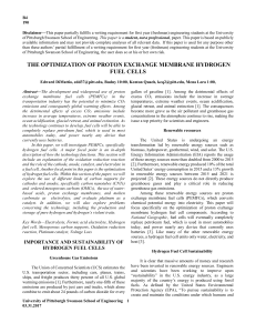 the optimization of proton exchange membrane hydrogen fuel cells