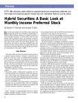 Hybrid Securities: A Basic Look at Monthly Income Preferred