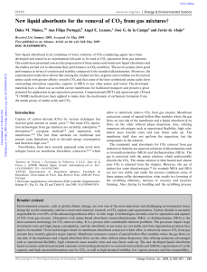 New liquid absorbents for the removal of CO2 from gas