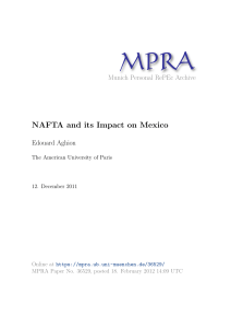 NAFTA and its Impact on Mexico - Munich Personal RePEc Archive